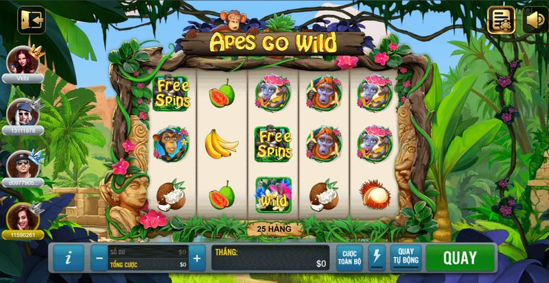 Khám phá luật chơi cơ bản slot game Apes go wild